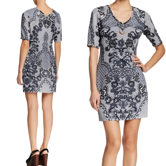 Anthropologie Yoana Baraschi fleuris Lace Sheath Dress, Size 6 - Picture 2 of 7